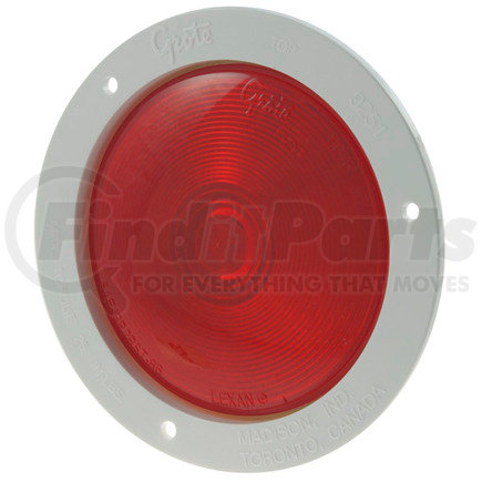 Grote 52692 4" Economy Stop Tail Turn Light, White Theft-Resistant Flange - Red