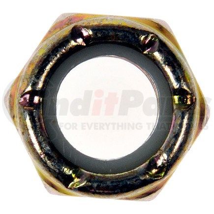 Dorman 784-758D Hex Lock Nuts With Nylon Ring - Grade 2 - Thread Size 3/8-16, Height 29/64 In.
