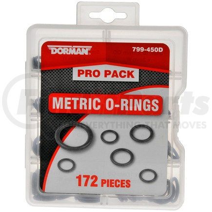 Dorman 799-450D Pro Pack Metric O-Rings - 172 Pieces