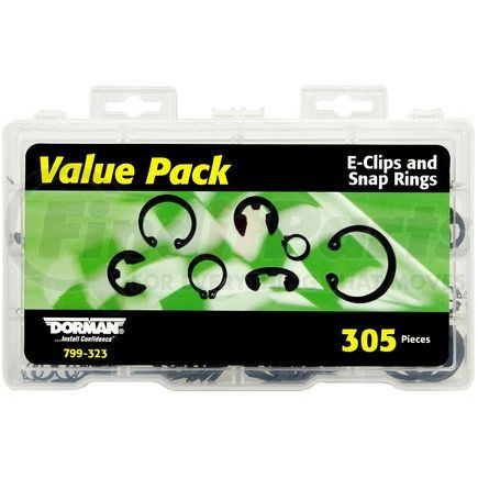 Dorman 799-323 E-Clips/Snap Rings Value Pack- 16 Sku's- 305 Pieces