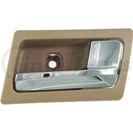 Dorman 81697 Interior Door Handle - Front Right - Chrome Lever+Brown Housing (Parchment)