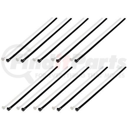 Dorman 83762 12 In. Reusable Black and White Wire Ties