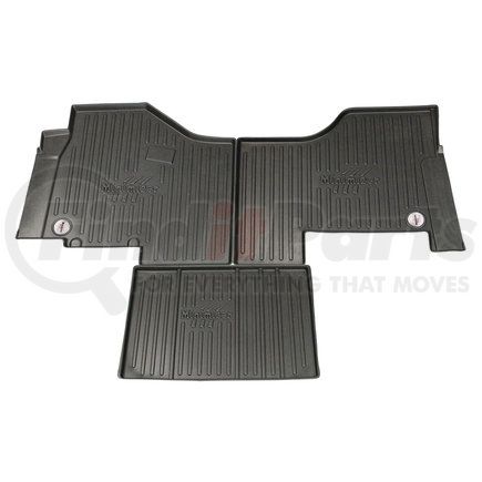 Minimizer FKPCR1AB-MIN Floor Mats - Black, 3 Piece, With Minimizer Logo, Auto Transmission, Front, Center Row, For Kenworth and Peterbilt