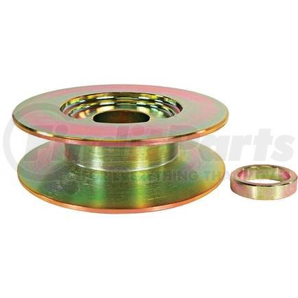 J&N 201-01009 Steel Solid Alternator Pulley with Spacer, 1 V-Groove, 2.48" OD x 0.669" ID