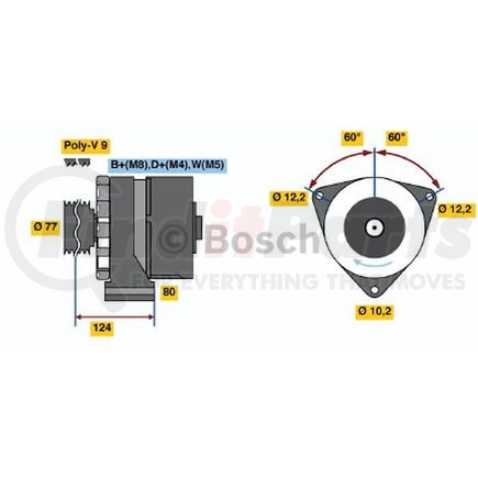 Bosch 6-033-GB3-023 100% New Alternators