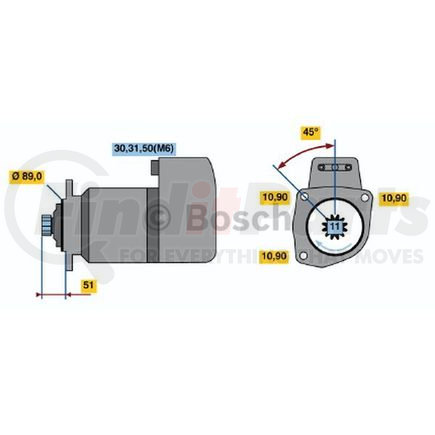 Bosch 0001417002 STARTER MOTOR
