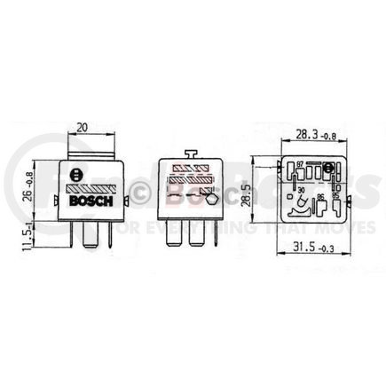 Bosch 0 332 019 456 Fuel Pump Relay for BMW