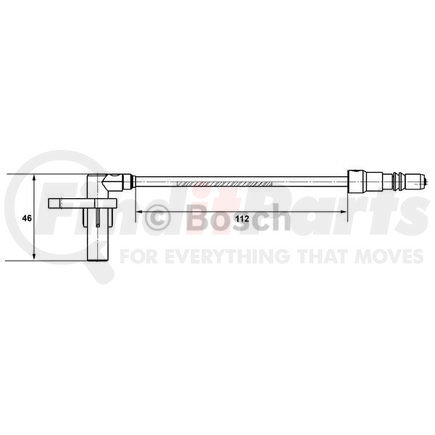 Bosch 0265007439 ABS Wheel Speed Sensor for PORSCHE