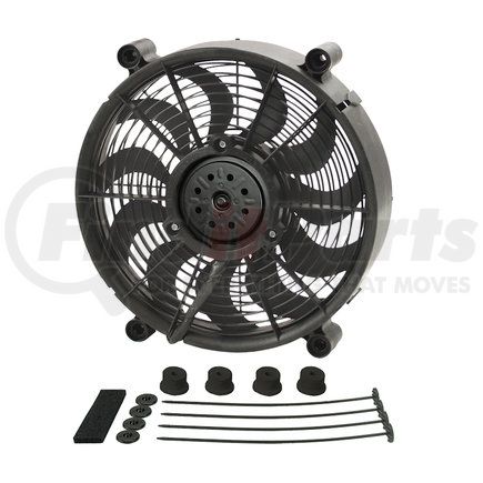 Derale 18212 12" High Output Single RAD Pusher/Puller Fan with Standard Mount Kit