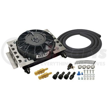 Derale 15950 15 Row Atomic Cool Plate & Fin Remote Transmission Cooler Kit, -8AN