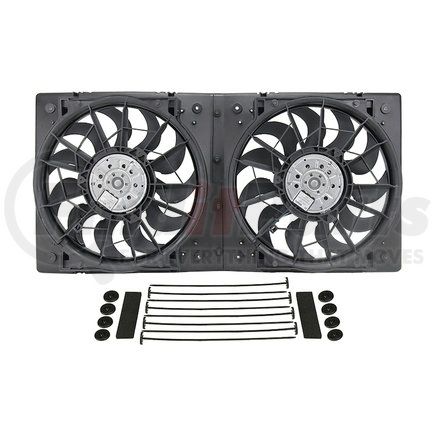 Derale 16928 High Output Dual 12" Electric RAD Fan/Plastic Shroud Kit