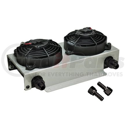 Derale 15845 19 Row Hyper-Cool Dual Cool Remote Fluid Cooler, -10AN