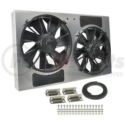 Derale 16838 Powerpack - High Output Dual 12" Electric RAD Fan/Aluminum Shroud Kit