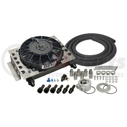 Derale 15450 15 Row Atomic Cool Plate & Fin Remote Engine Oil Cooler Kit, -8AN
