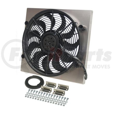 Derale 16819 Powerpack - High Output Single 17" Electric RAD Fan/Aluminum Shroud Kit
