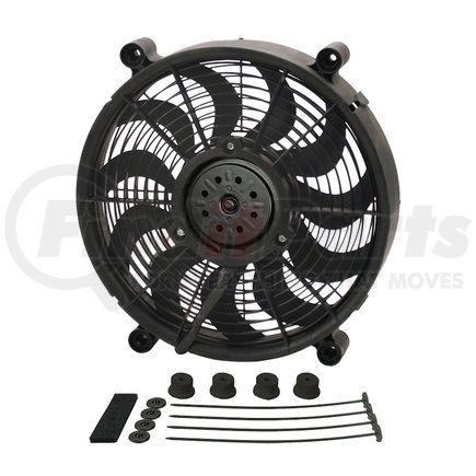 Derale 18214 14" High Output Single RAD Pusher/Puller Fan with Standard Mount Kit