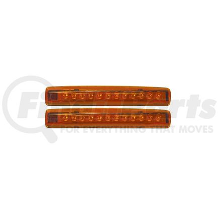 Pacer Performance 20-705 12 Diode Single Row LED Light Amber, Pair