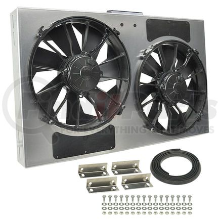 Derale 66838 Powerpack - High Output Dual 12" RAD Fan/Alum Shroud Kit w/ PWM Controller