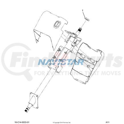 Navistar 3551707C1 INTERNATIONAL NUT STEERING WHEEL 7/8"-20