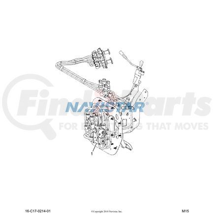 Navistar 2611237C1 Air Brake Relay Valve Bracket