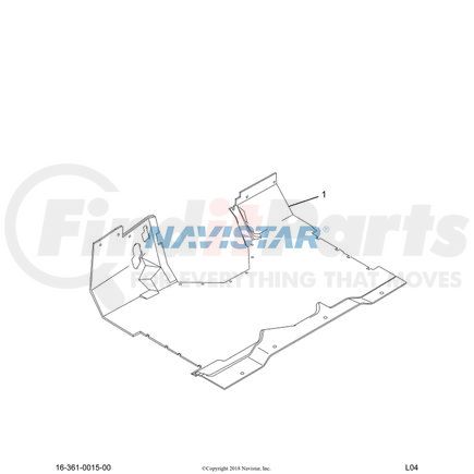 Navistar 2027756C2 INTERNATIONAL MAT FLOOR PRECUT