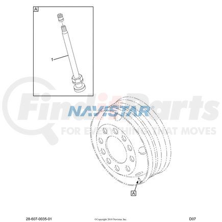 Navistar 160634R93 Tire Valve Stem