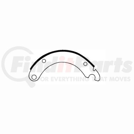 HALDEX GG4692DTUR - drum brake shoe and lining assembly - rear, relined, 1 brake shoe, without hardware, for use with standard forge "u" applications | relined 1 shoe no hardware,2020 grade material, fmsi 4692 | drum brake shoe