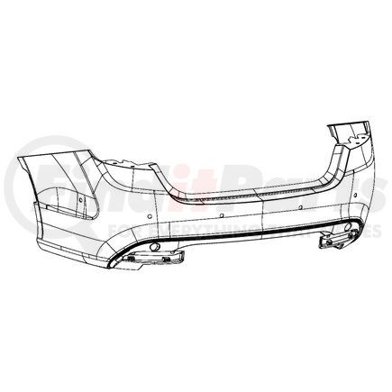 Chrysler 1UW73TZZAC Bumper Cover - Rear, Upper, fits 2015-2017 Chrysler 200