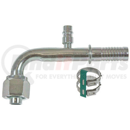 OMEGA ENVIRONMENTAL TECHNOLOGIES 35-AN1327-3C - a/c refrigerant hose fitting - 90 deg. #10 for x #12 with r134 port air-o-crimp | ftg 90deg #10 for x #12 w/r134 port air-o-crimp | a/c refrigerant hose fitting