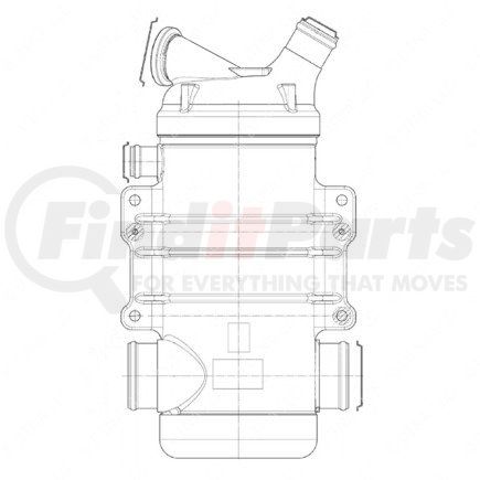 Detroit Diesel DDE-E23537387 Exhaust Gas Recirculation (EGR) Cooler - Series 60 Engine, 14L, DDECVI, EPA07