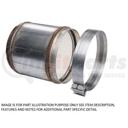 Detroit Diesel DDE-RA0004903692 Diesel Particulate Filter (DPF) - with Clamp and Gasket
