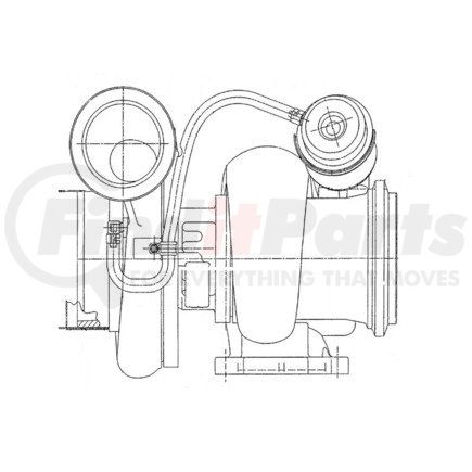 Detroit Diesel E23528060 Turbocharger - with Wastegate, 12L S60 Engine, EPA98, Low Mount