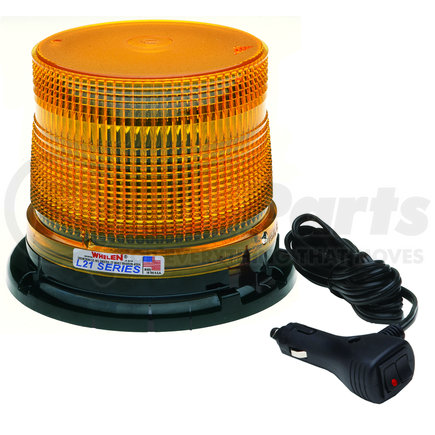 Whelen Engineering L21LAM Super-LED Beacon, SAE Class 1, Low Dome, Magnet (Amber)