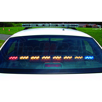 Whelen Engineering TAM85 Six Lamp Super-LED® Traffic Advisor™ with Two End Flashing Super-LED®s, Amber, 46.82" Long