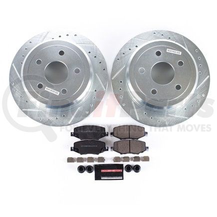 PowerStop Brakes K3090 Z23 Daily Driver Carbon-Fiber Ceramic Brake Pad and Drilled & Slotted Rotor Kit