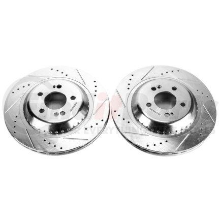PowerStop Brakes EBR1603XPR Evolution® Disc Brake Rotor - Performance, Drilled, Slotted and Plated