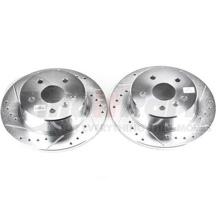 PowerStop Brakes JBR934XPR Evolution® Disc Brake Rotor - Performance, Drilled, Slotted and Plated