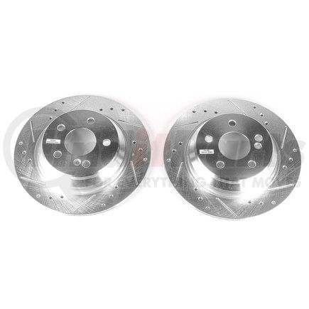 PowerStop Brakes EBR1050XPR Evolution® Disc Brake Rotor - Performance, Drilled, Slotted and Plated