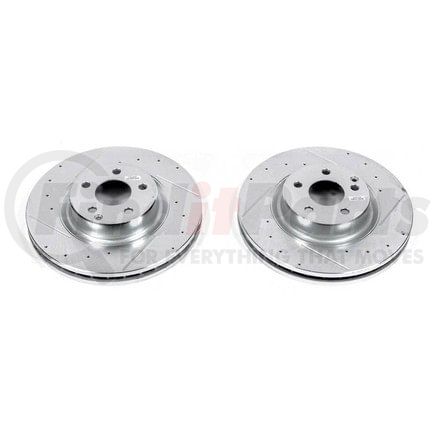 PowerStop Brakes EBR1248XPR Evolution® Disc Brake Rotor - Performance, Drilled, Slotted and Plated
