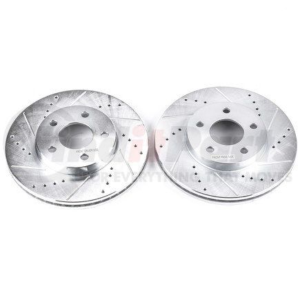 PowerStop Brakes AR82004XPR Evolution® Disc Brake Rotor - Performance, Drilled, Slotted and Plated