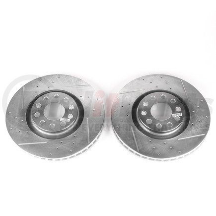 PowerStop Brakes EBR637XPR Evolution® Disc Brake Rotor - Performance, Drilled, Slotted and Plated