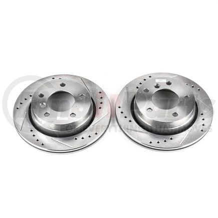 PowerStop Brakes EBR488XPR Evolution® Disc Brake Rotor - Performance, Drilled, Slotted and Plated