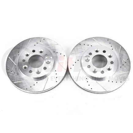 PowerStop Brakes AR85101XPR Evolution® Disc Brake Rotor - Performance, Drilled, Slotted and Plated