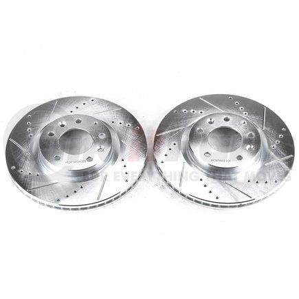 PowerStop Brakes JBR967XPR Evolution® Disc Brake Rotor - Performance, Drilled, Slotted and Plated