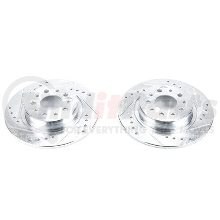 PowerStop Brakes EBR1423XPR Evolution® Disc Brake Rotor - Performance, Drilled, Slotted and Plated