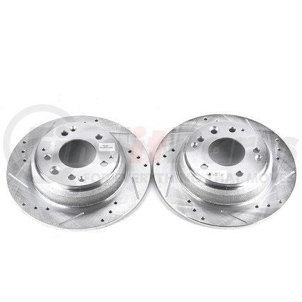 PowerStop Brakes JBR529XPR Evolution® Disc Brake Rotor - Performance, Drilled, Slotted and Plated