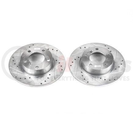 PowerStop Brakes EBR473XPR Evolution® Disc Brake Rotor - Performance, Drilled, Slotted and Plated