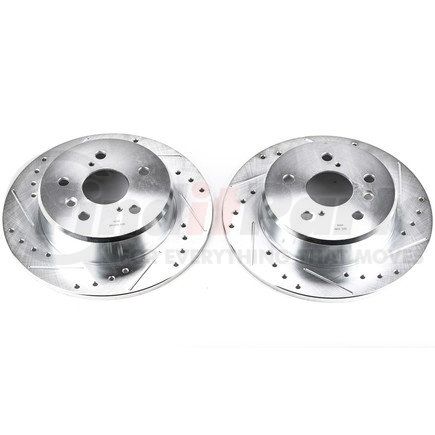 PowerStop Brakes JBR738XPR Evolution® Disc Brake Rotor - Performance, Drilled, Slotted and Plated