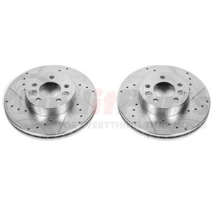 PowerStop Brakes AR8155XPR Evolution® Disc Brake Rotor - Performance, Drilled, Slotted and Plated