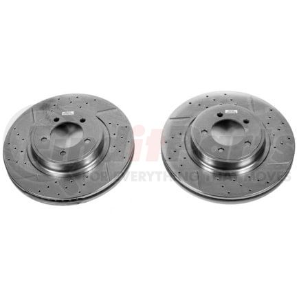PowerStop Brakes AR8592XPR Evolution® Disc Brake Rotor - Performance, Drilled, Slotted and Plated